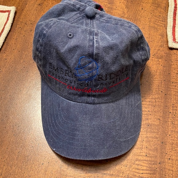 Embry-Riddle Aeronautical University worldwide campus cap brushed cotton blue - Picture 1 of 2